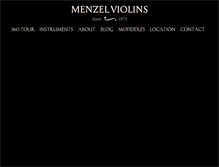 Tablet Screenshot of menzelviolins.com